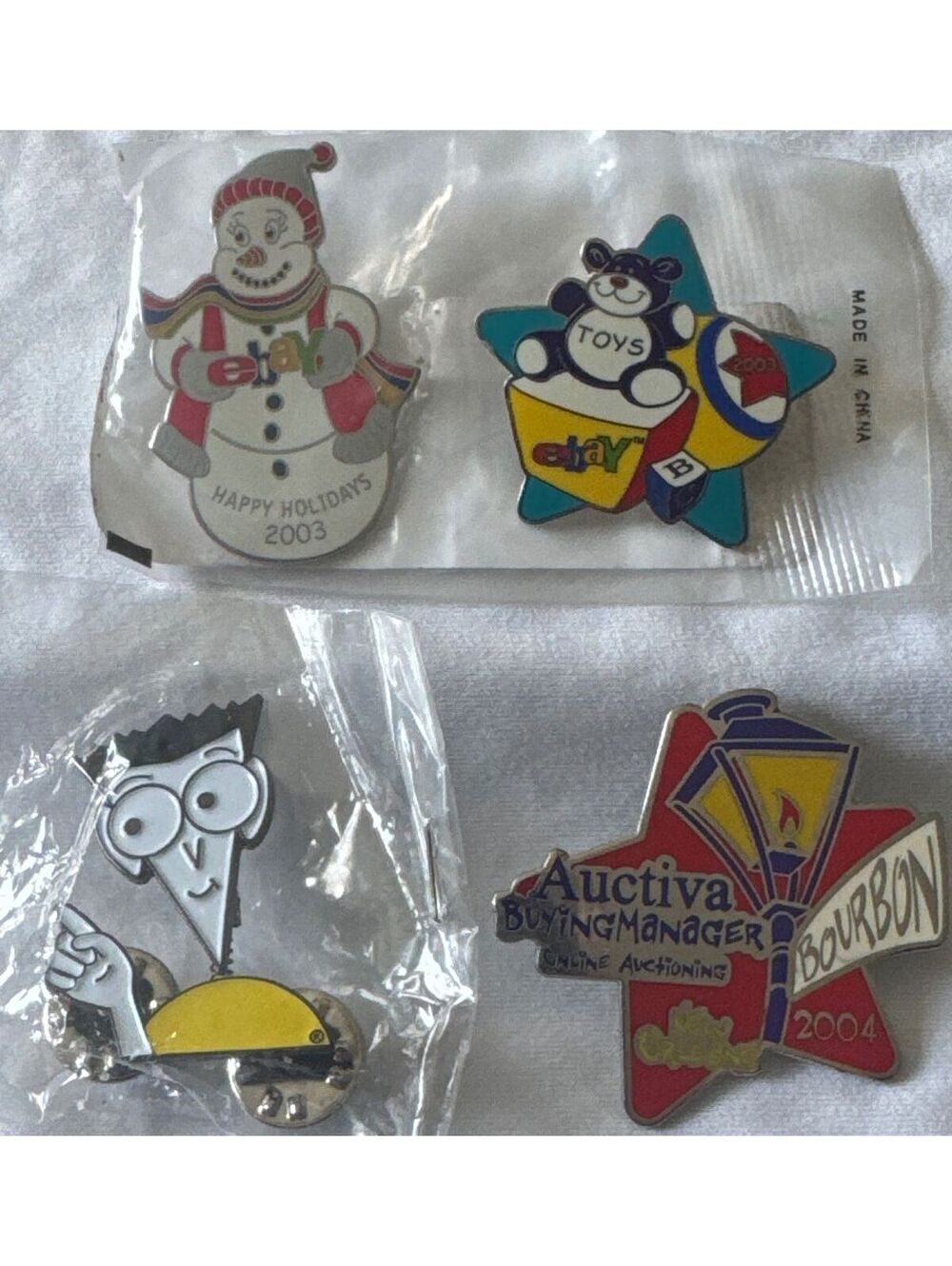 4 Vintage Ebayana Ebay Live Show 2003 & 2004 Collector Pins New